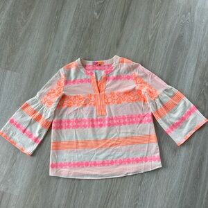 Vilagallo women’s striped tunic 3/4 sleeves size 8 (40) Resort Boho